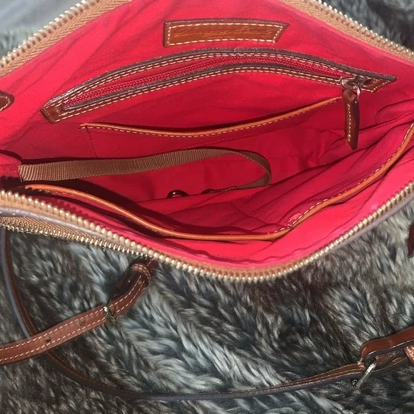 Dooney & Bourke Crossbody Grey/Brown Bag - Picture 10 of 16